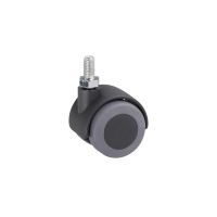 Roata dubla articulata cu rulment pentru parchet, surub, D: 40mm