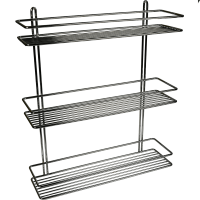 Suport cani si pahare, fier cromat, 40,3 x 11,5 x 47 cm, 3 etaje