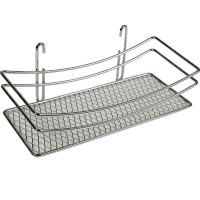 Suport pentru bara, fier cromat, 11,5 x 25,5 x 11 cm, 2 agatatori