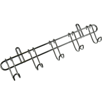 Suport ustensile, fier cromat, 36 x 3,5 x 8 cm, 5 agatatori