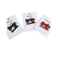 Set engros 12/buc brose elegante "Masina de cusut vintage"