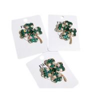 Set engros 12/buc brose elegante "Patru foi cu pietricele"