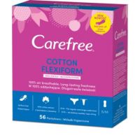 CAREFREE ABSORBANTE ZILNICE DIN BUMBAC FLEXIBIL 56BUC