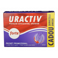 URACTIV FORTE 10 CAPSULE + SERVETELE UMEDE CADOU
