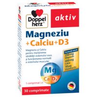 DOPPELHERZ AKTIV MAGNEZIU + CALCIU + VITAMINA D3 30 COMPRIMATE