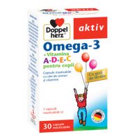 DOPPELHERZ AKTIV OMEGA-3 CU VITAMINE PENTRU COPII 30 CAPSULE MASTICABILE