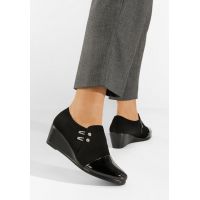 Pantofi cu platforma negri Altia
