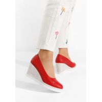 Pantofi cu platforma Kaira rosii
