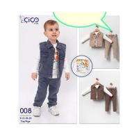 Compleu Engros pentru bebelusi, 3 piese, cu model imprimat