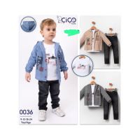 Compleu Engros pentru bebelusi, 3 piese, cu model imprimat