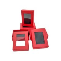 Cutie cu geam de plastic 5 x 6 x 2 cm set de 24 buc