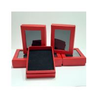 Cutie cu geam de plastic, 8.5×6.5×2 cm set de 12 buc