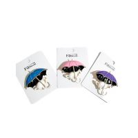 Set engros 12/buc brose elegante "Umbreluta cu pisica"