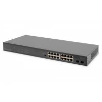 DIGITUS 16-Port Gigabit + 2-Port Gigabit SFP Unmanaged PoE Switch (DN-95347-1)