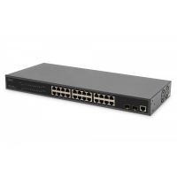 DIGITUS 24 Port L2 Managed Gigabit Ethernet Switch with PoE Injector, 2 SFP Upload (DN-95359)