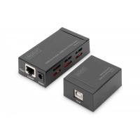 DIGITUS 4 Ports USB 2.0 Hub & Extender 50M for use with Cat5/5e/6 (UTP, STP, SFT) cable (DA-70143)