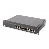 DIGITUS Gigabit Ethernet PoE switch 8-port PoE, 10 inch, 80W PoE budget (DN-95317)