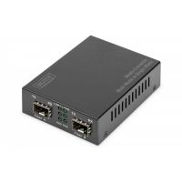 DIGITUS Gigabit Multimode to Singlemode Media Converter SFP to SFP, 155Mbps, 1.25Gbps, 850nm to 1550nm (DN-82133)