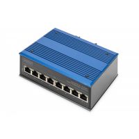 DIGITUS Industrial 8-Port Fast Ethernet Switch DIN rail, extended temp. range (DN-650106)