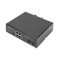 DIGITUS Industrial Gigabit Ethernet PoE+ Switch 4-port PoE + 2-port SFP, 802.3at, DIN rail (DN-651109)
