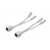 DIGITUS Passive PoE Cable Kit 1x Splitter PD cable, 1x Injector PSE cable, White (DN-95001)