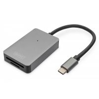 DIGITUS USB-C Card Reader, 2 Port UHS-II SD4.0, TF4.0, 300Mb/s (DA-70333)