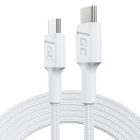 Green Cell Cable White USB-C Type C 2m  PowerStream with fast charging Power Delivery 60W, Ultra Charge, Quick Charge 3.0 (KABGC29W)