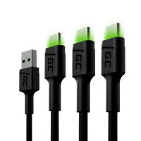 Green Cell KABGCSET02 cabluri USB 1,2 m USB A USB C Negru (KABGCSET02)