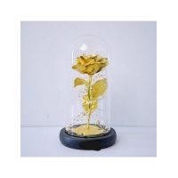 Aranjament floral Engros, Trandafir in cupola cu LED-uri, ambalat in cutie