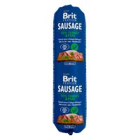 Brit Premium, Curcan cu Mazare, salam hrană umedă fără cereale câini, 800g