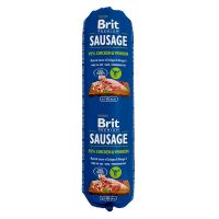 Brit Premium, Pui și Vânat, salam hrană umedă conținut redus cereale câini, 800g