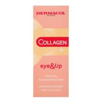Dermacol Collagen+ Eye & Lip Intensive Rejuvenating Cream cremă cu efect de iluminare si întinerire pentru ochi, buze și piele 15 ml