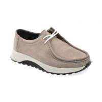 Mocasini casual BITE THE BULLET gri, SY334, din nabuc