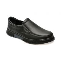 Mocasini casual OTTER negri, SH8001, din piele naturala