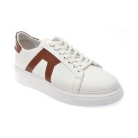 Pantofi casual AXXELLL albi, 7334, din piele naturala