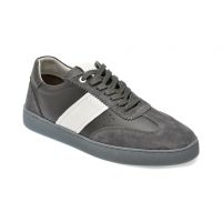 Pantofi casual BITE THE BULLET gri, ER2025, din piele naturala