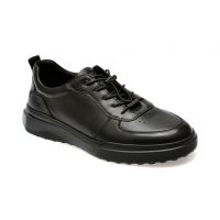 Pantofi casual OTTER negri, 223612, din piele naturala