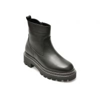 Ghete QUSHELI negre, 26260, din piele naturala