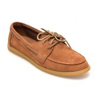 Mocasini casual CLARKS maro, CLARKBAY GO, din piele intoarsa