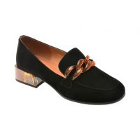 Mocasini casual EPICA negri, LD855, din piele intoarsa
