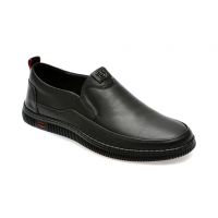 Mocasini casual OTTER negri, 27592, din piele naturala
