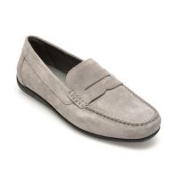Mocasini GEOX gri, U450WC, din piele intoarsa