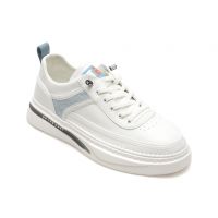 Pantofi BITE THE BULLET albi, K902, din piele ecologica