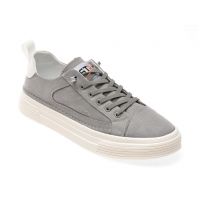Pantofi casual BITE THE BULLET gri, K911, din material textil