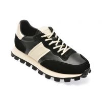 Pantofi casual BITE THE BULLET negri, 3192, din piele naturala
