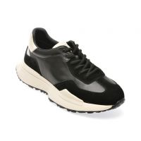 Pantofi casual BITE THE BULLET negri, 3615, din piele naturala