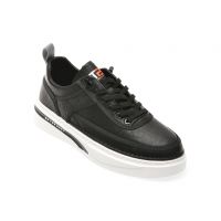 Pantofi casual BITE THE BULLET negri, K902, din piele ecologica