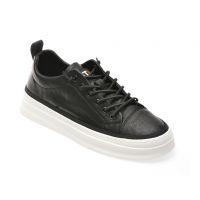 Pantofi casual BITE THE BULLET negri, K910, din piele ecologica