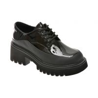 Pantofi casual EPICA negri, 22002, din piele naturala