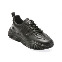 Pantofi casual EPICA negri, 3620, din piele naturala
